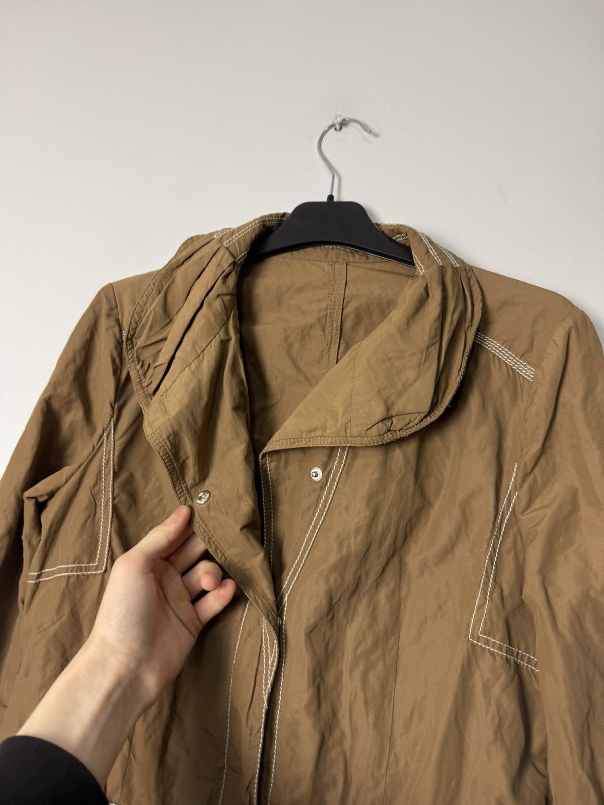 Moncler Moncler Light Brown Utility Jacket Luxury Designer Size M / US 6-8 / IT 42-44 - 9 Thumbnail