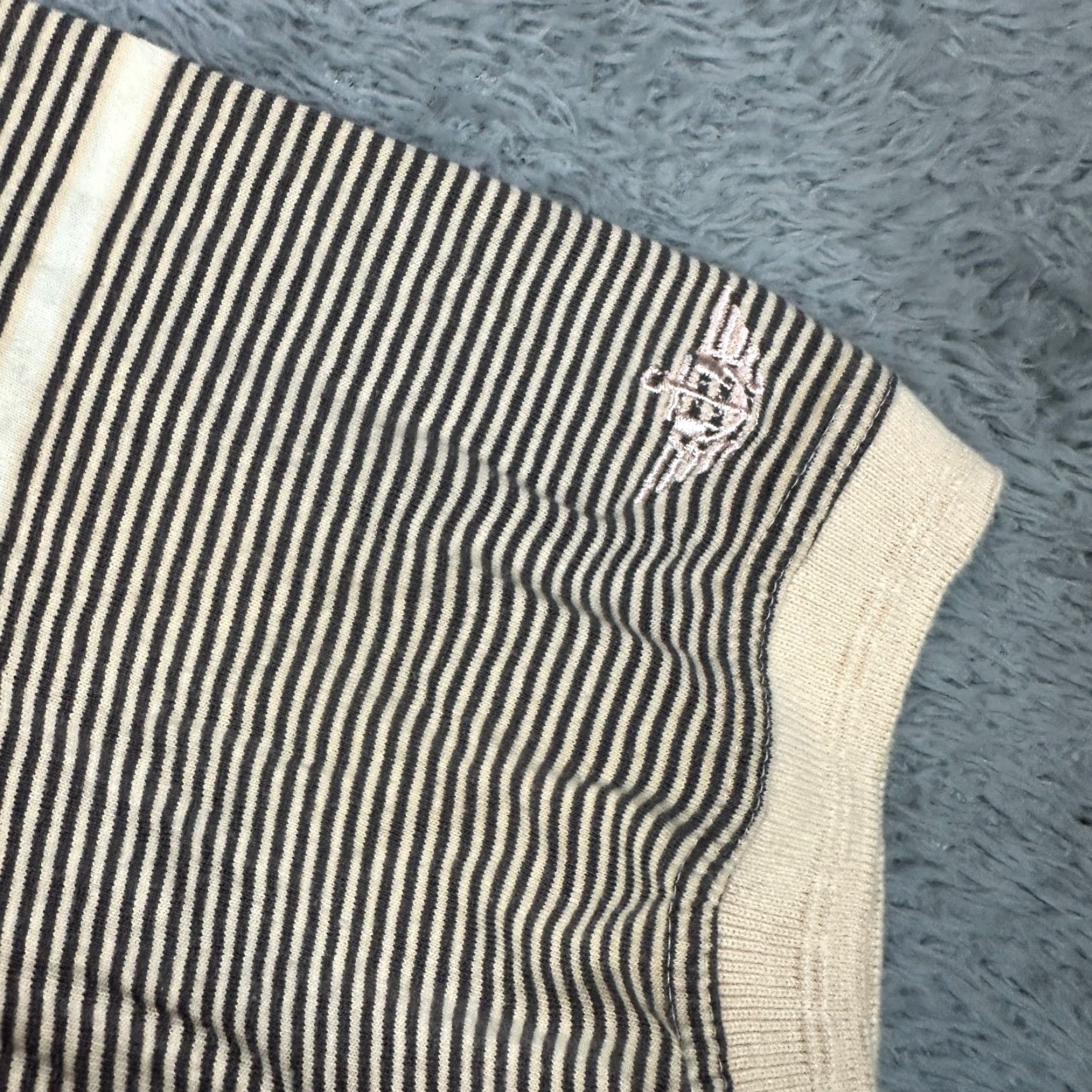 Dockers VINTAGE DOCKERS Polo Shirt Mens L Tan Stripes 90s Short Sleeve Preppy Casual Polo Shirt Golf Dockers Golf Mens L Tan Stripes 90s Outdoor Size US L / EU 52-54 / 3 - 5 Thumbnail