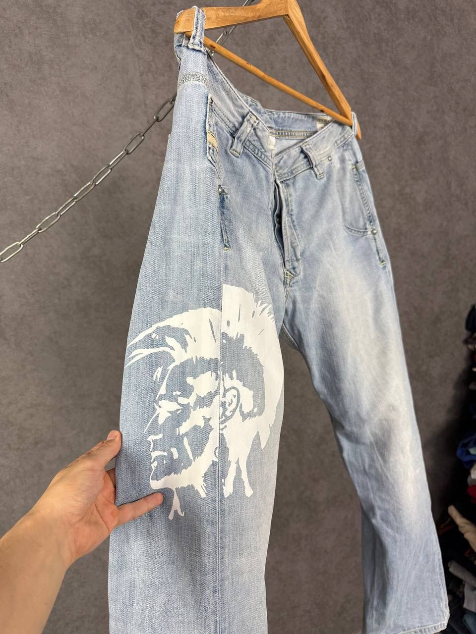 Diesel Diesel Preeto vintage designer big logo jeans Size US 33 - 2 Thumbnail