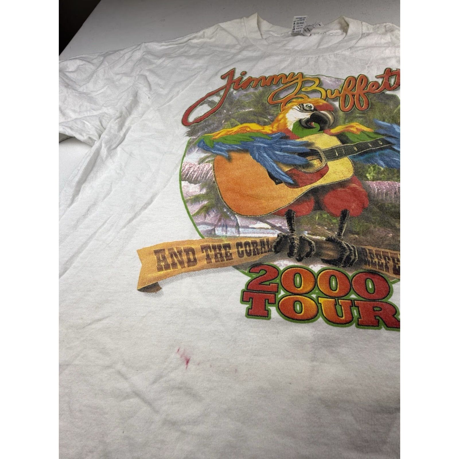 Delta VINTAGE Jimmy Buffett Tour T Shirt Delta XL Double Sided White 2000-2009 Men T-Shirt Size US XL / EU 56 / 4 - 2 Thumbnail