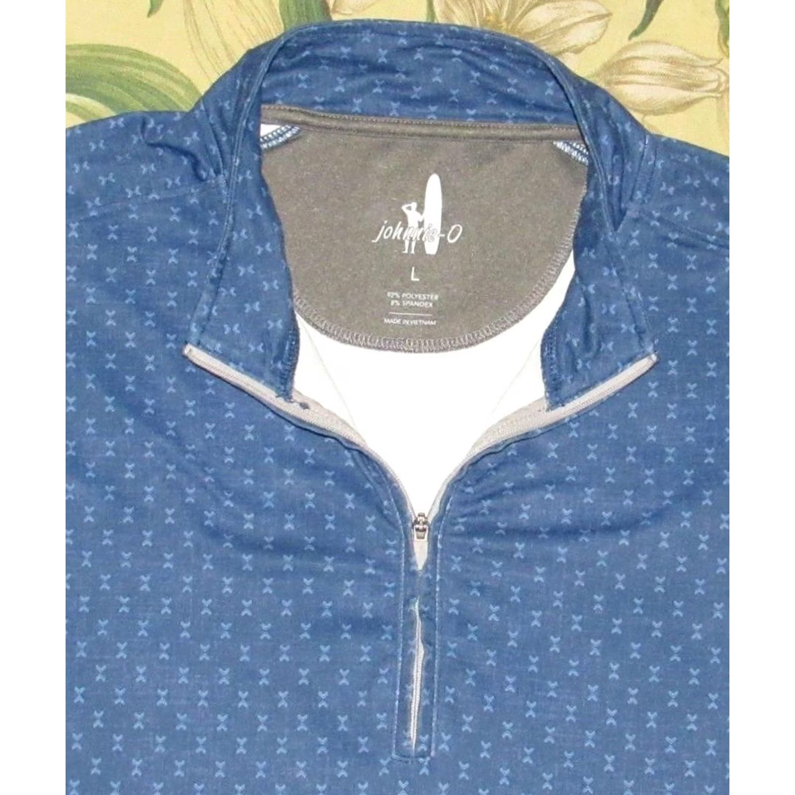 johnnie-O JOHNNIE O Blue Quarter Zip Performance Sweater Large Size US L / EU 52-54 / 3 - 2 Thumbnail