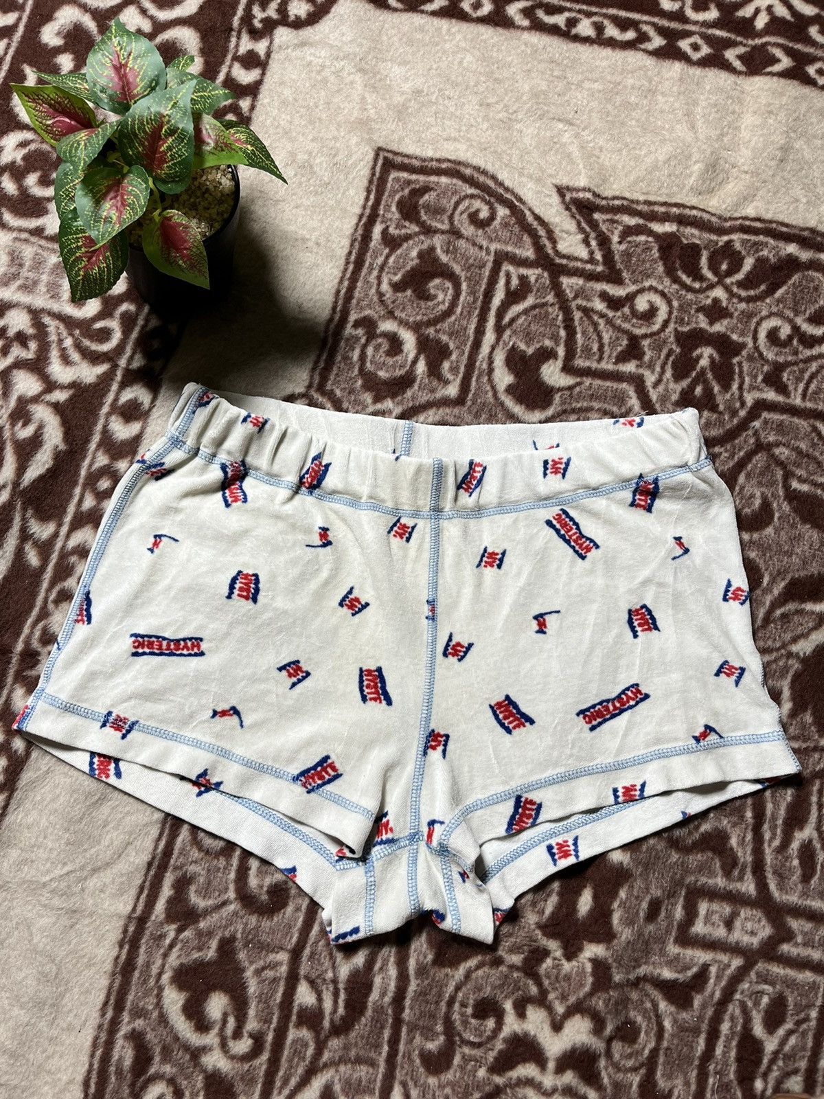 Hysteric Glamour × Japanese Brand × Vintage 🔥Vintage Hysteric Glamour Full Print Logo Sexy Short Pants 🇯🇵 Size 29" - 1 Thumbnail