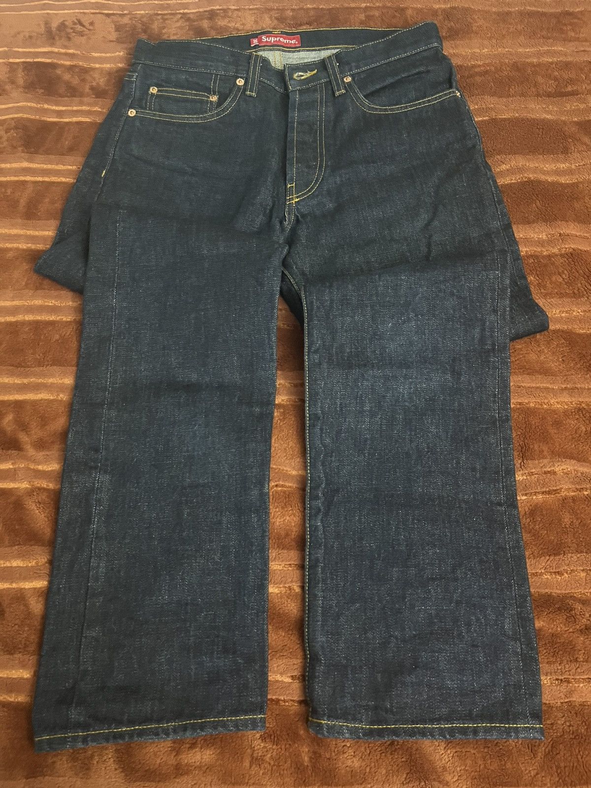 Supreme Supreme Rigid Indigo Dark Blue Slim Jeans Size 30 Jean 