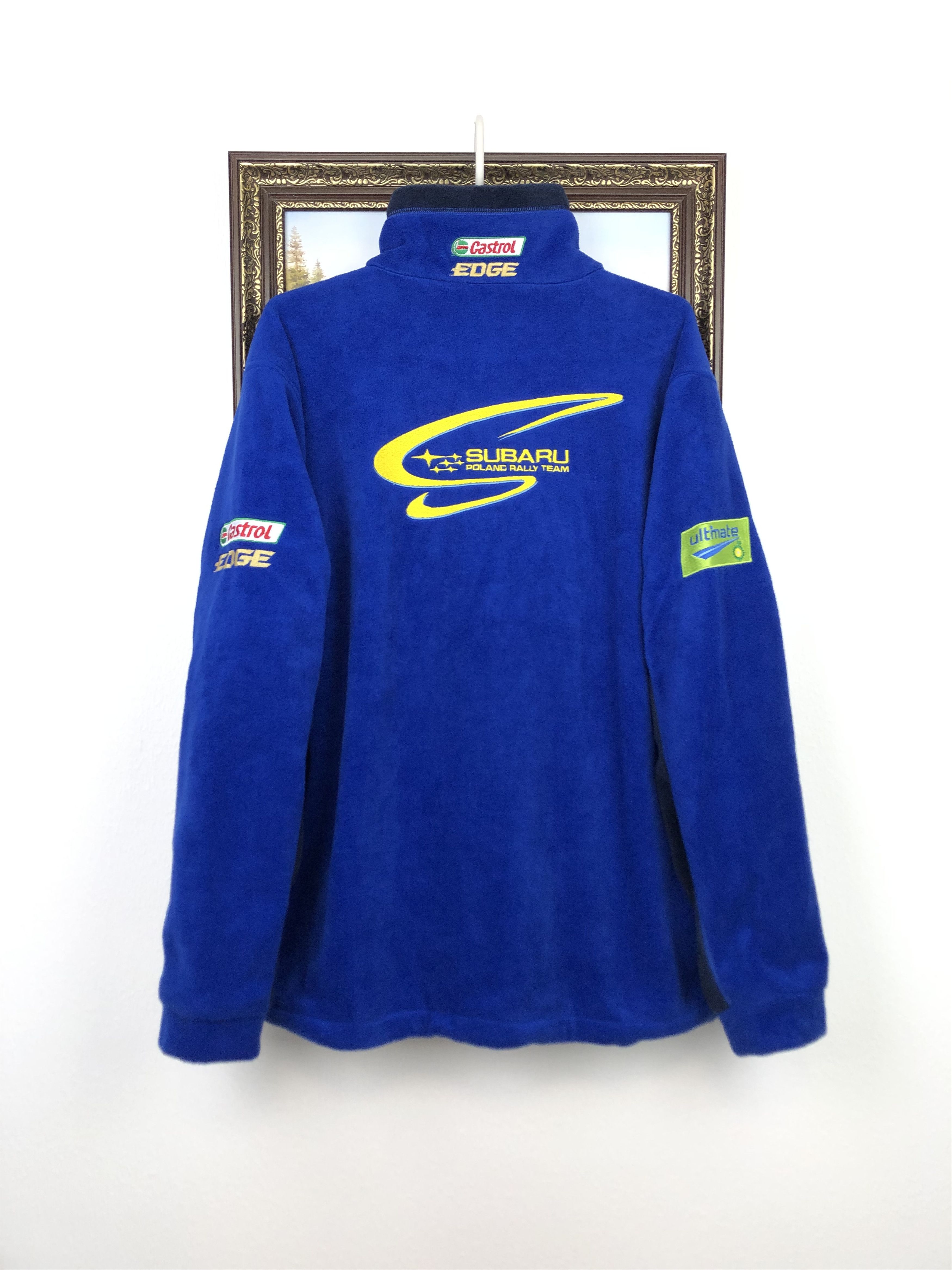 Vintage Vintage Subaru Team Racing Fleece Jacket Blue Mens Track Top Size US XL / EU 56 / 4 - 10 Thumbnail