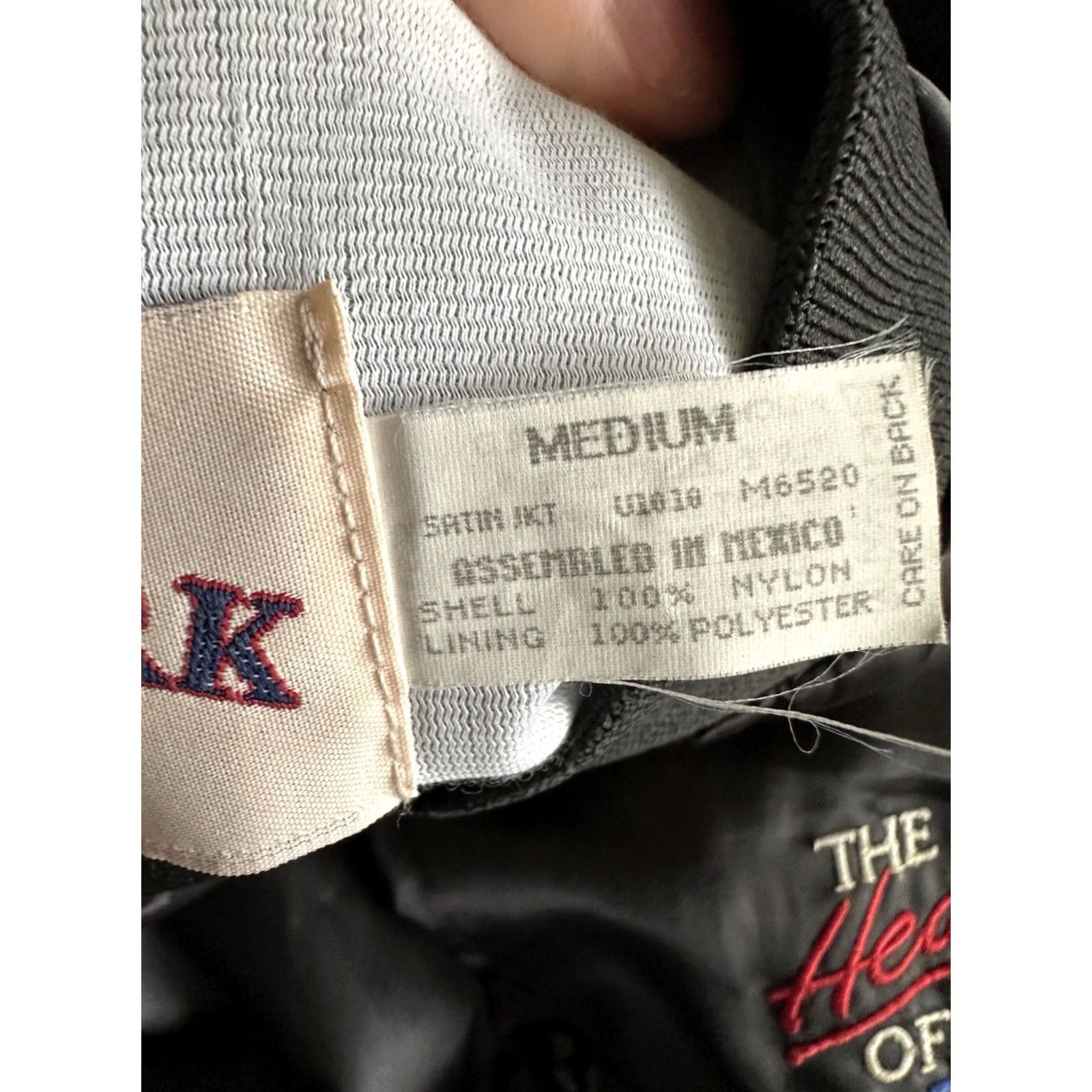 Vintage VINTAGE West Ark Jacket Bomber 80s The Heartbeat Of America Black Satin Nylon Zip Embroidered Logo Mens Medium Size US M / EU 48-50 / 2 - 7 Thumbnail