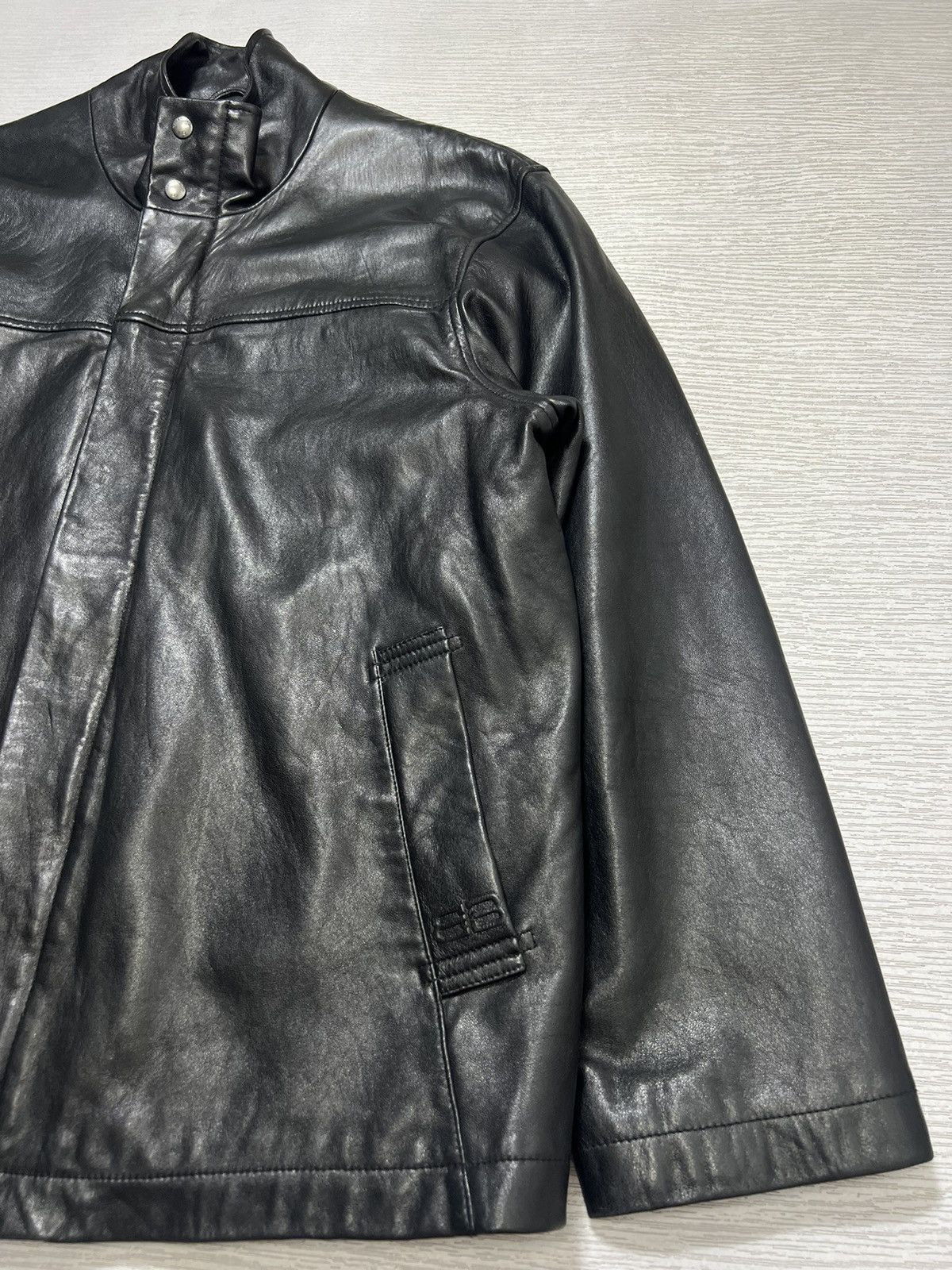 Balenciaga Balenciaga - Vintage - 1997 - Full Zip Leather Half Coat Size US XL / EU 56 / 4 - 8 Thumbnail
