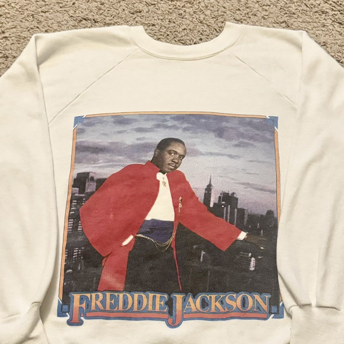 Band Tees VINTAGE 1985 FREDDIE JACKSON SWEATSHIRT! Size US L / EU 52-54 / 3 - 6 Thumbnail