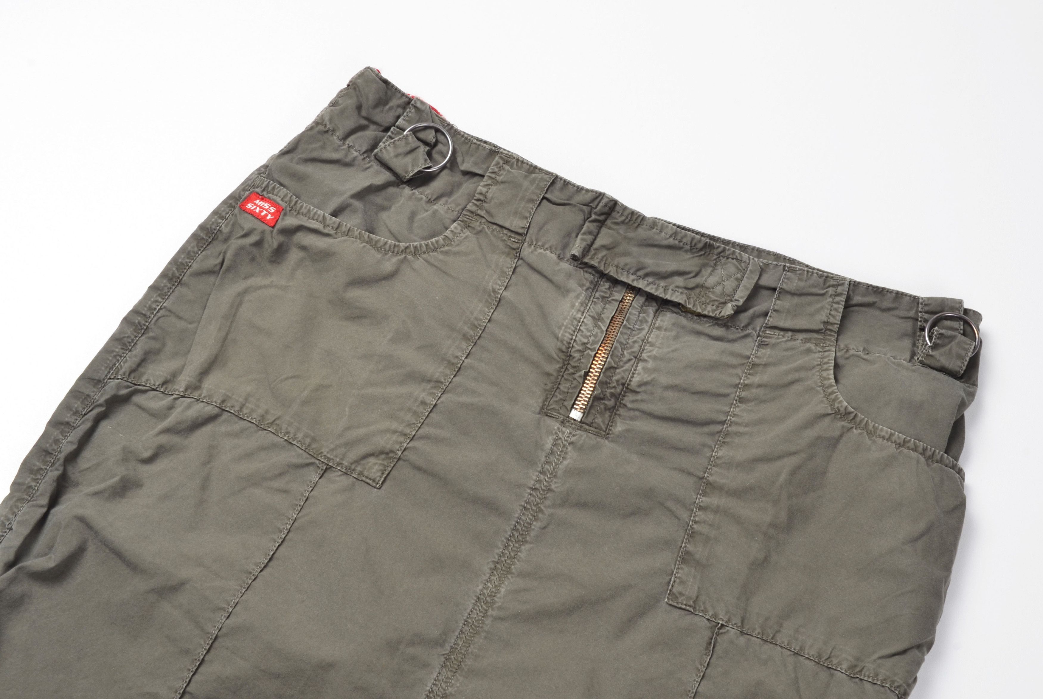 Miss Sixty Vintage Miss Sixty Y2K Grunge Olive Khaki Knee Length Skirt Size 30" / US 8 / IT 44 - 5 Thumbnail