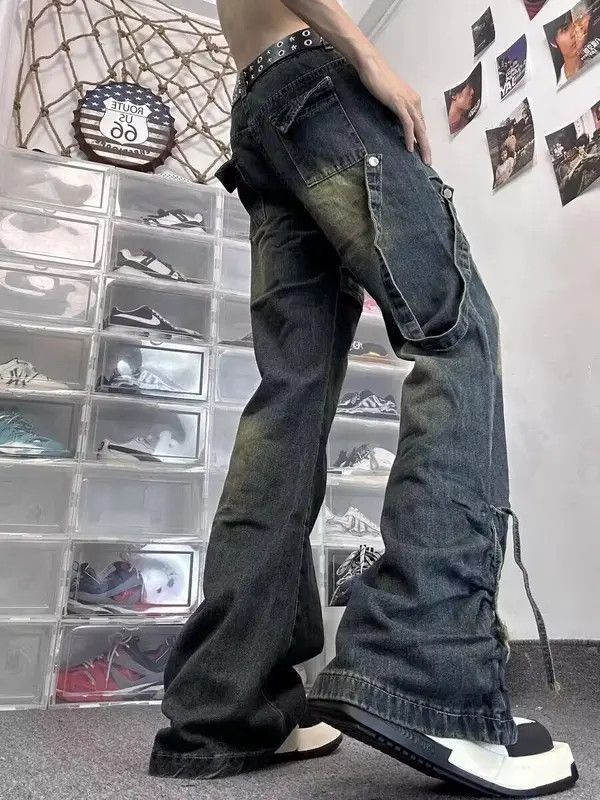 VIBE Vintage washed distressed strap rare jeans Size US 31 - 3 Thumbnail