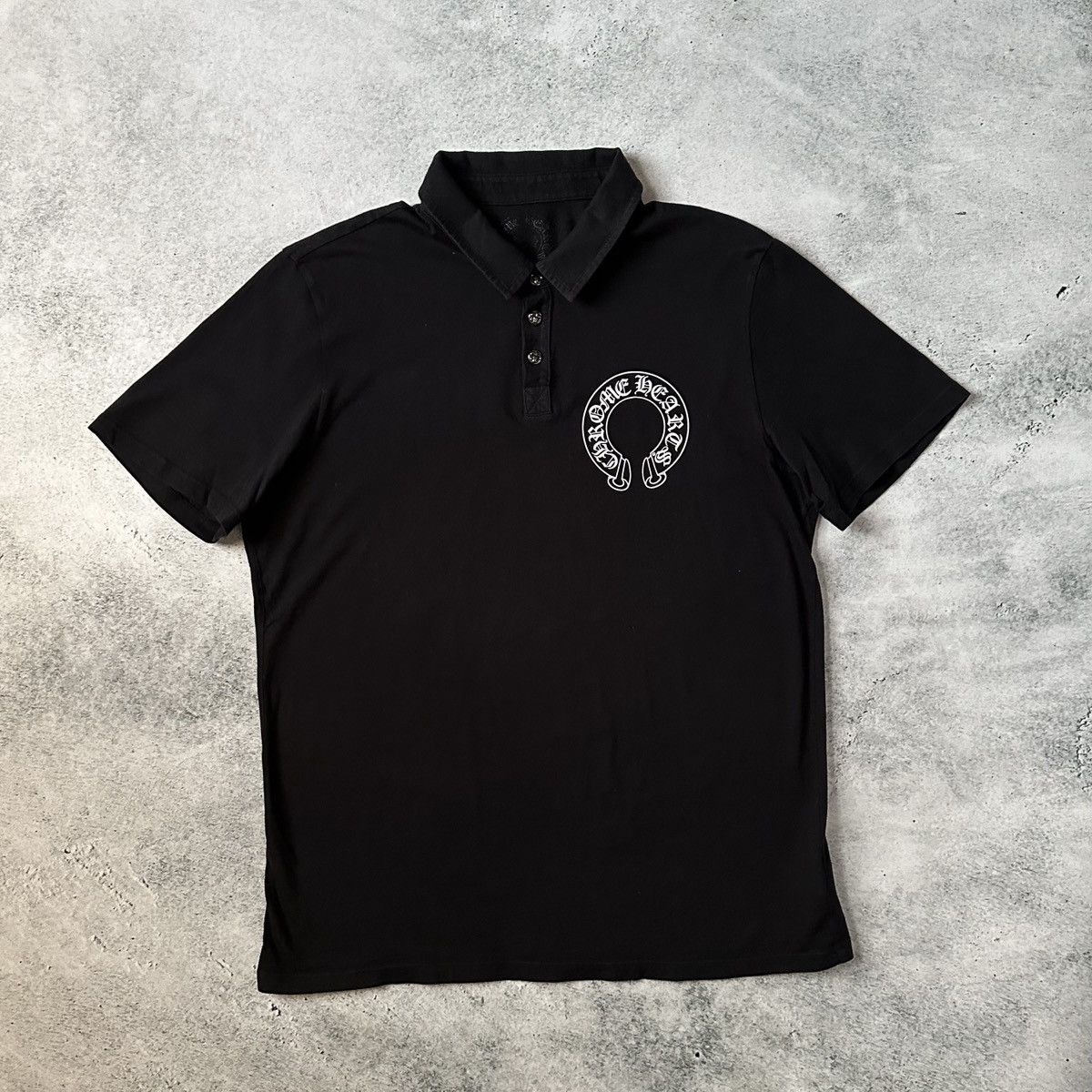 Chrome Hearts × Vintage 2000's Chrome Hearts Horseshoe Polo Tee