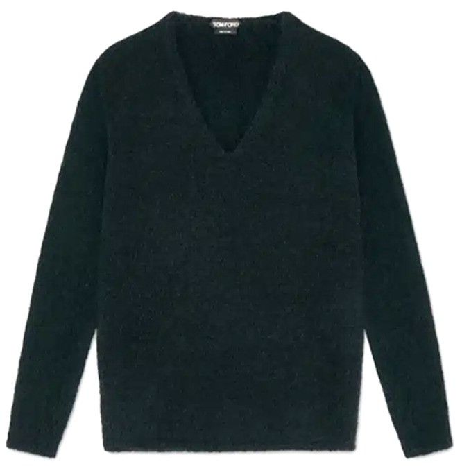 Tom Ford o1loc1c1224 MAK1163 V-neck Mohair Sweater in Dark Green Size XXS / US 00 / IT 34 - 1 Preview