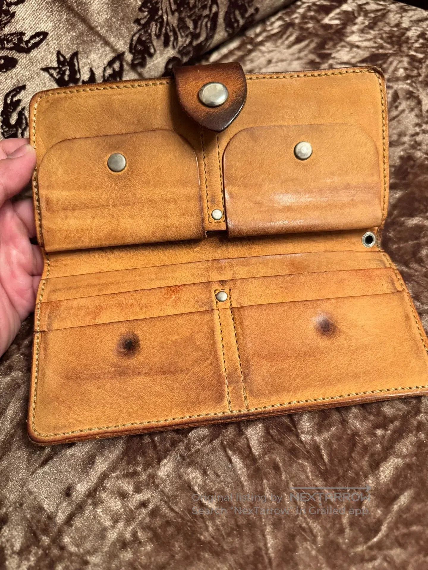 Freewheelers Freewheelers Long Wallet in Natural Leather. Size ONE SIZE - 4 Thumbnail