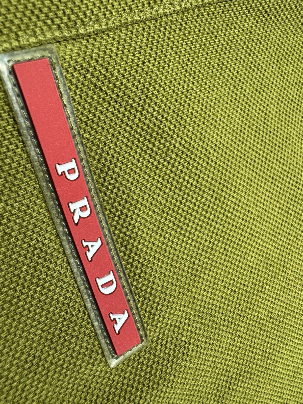 Prada Prada Red Tab Green Luxury Polo Shirt Size US XXL / EU 58 / 5 - 7 Thumbnail