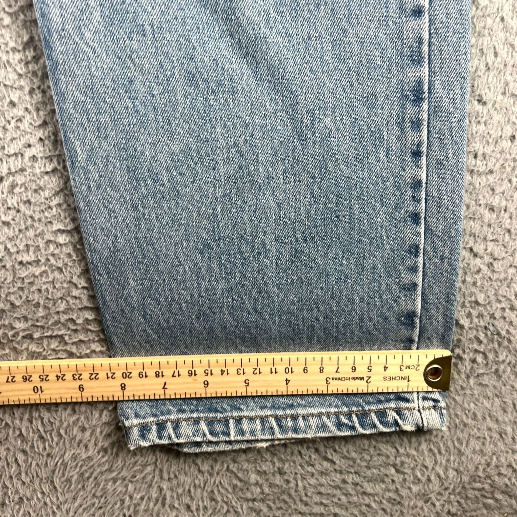 Levi's VINTAGE Levi's 505 Jeans Mens 36x30 Distressed Light Wash Straight Leg Denim Cotton Blue 90s Retro Punk Rock Casual Jeans Mens Size US 36 / EU 52 - 2 Thumbnail