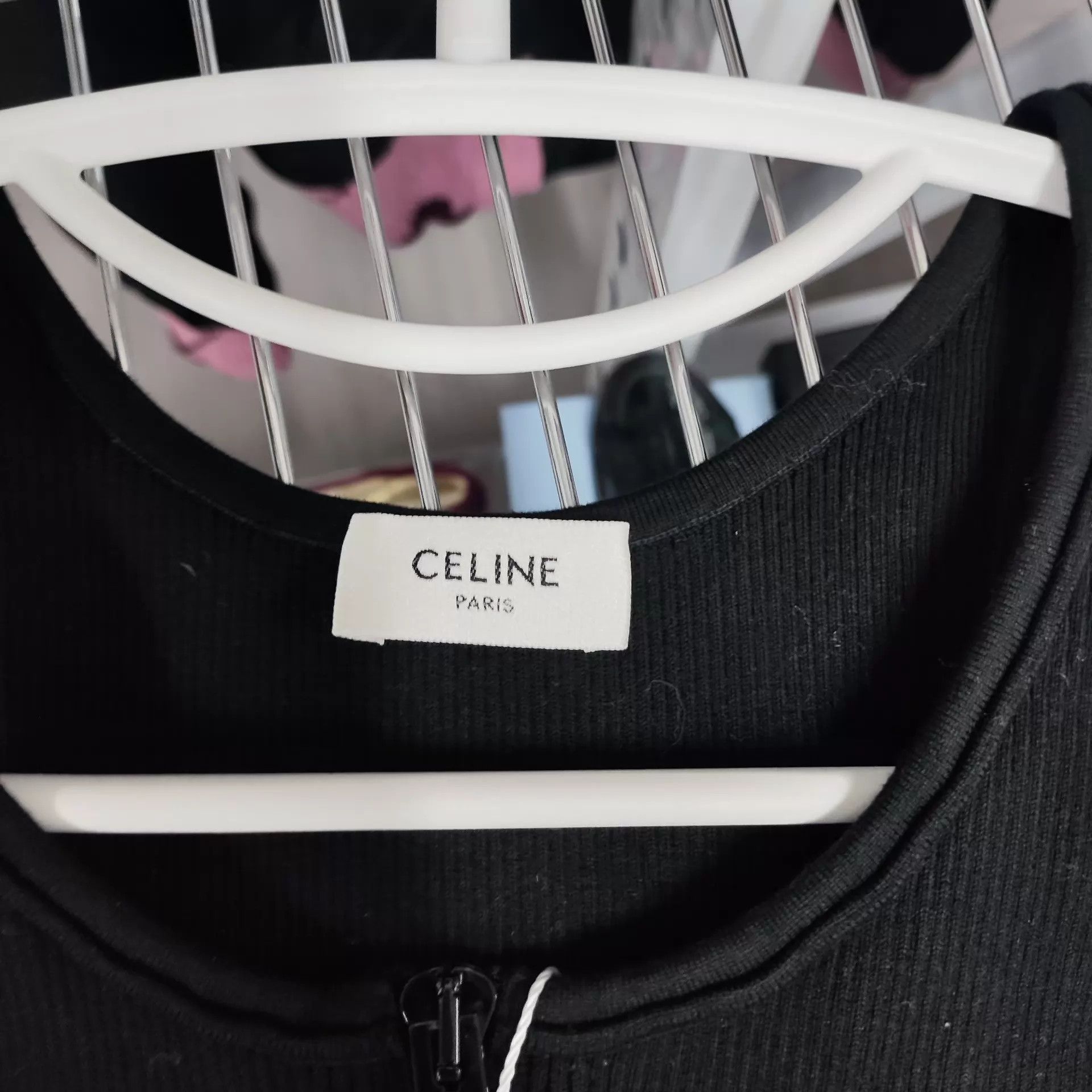 Celine Celine Black 99 New Side Logo Camisole S Size S / US 4 / IT 40 - 2 Thumbnail
