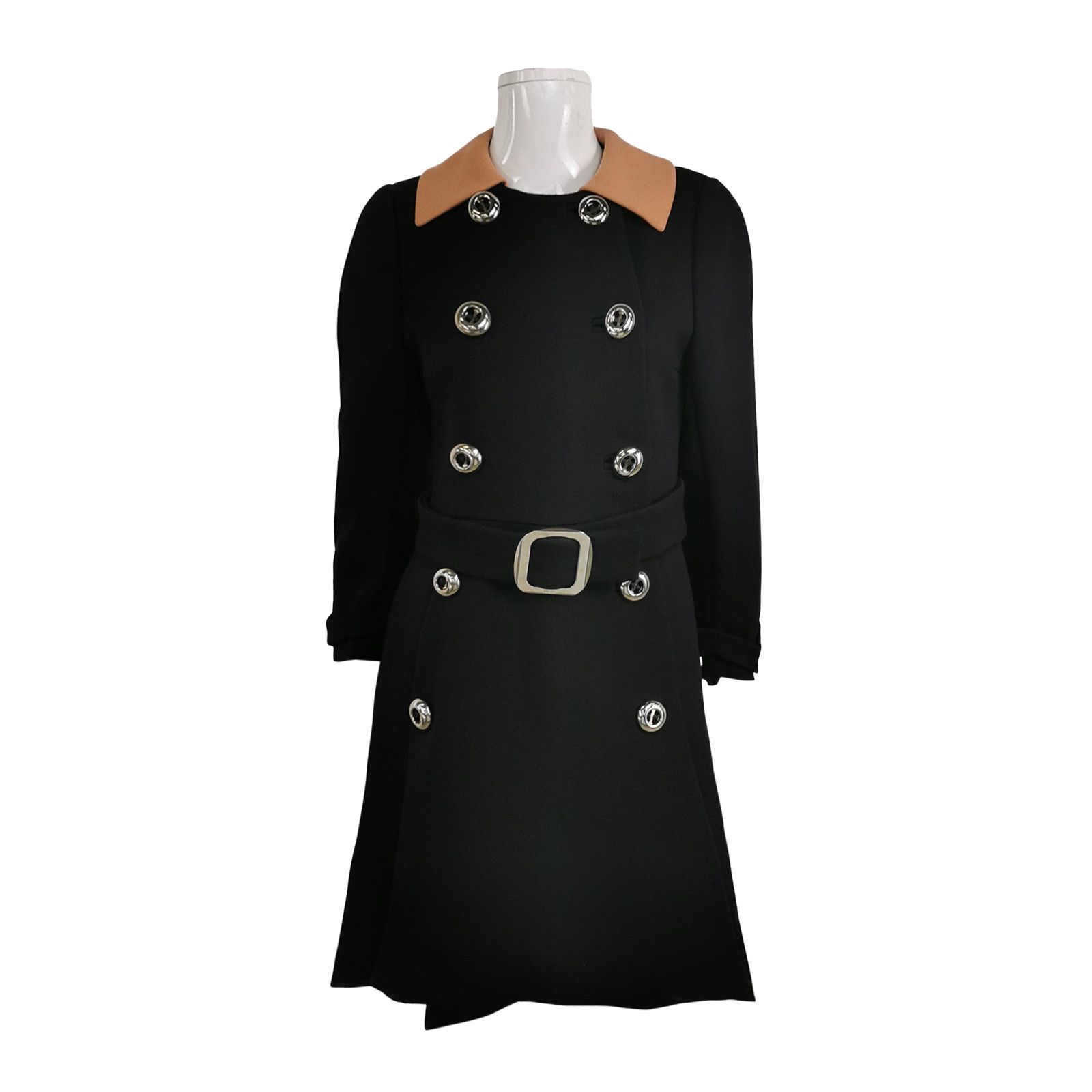 Prada Prada Contrast Collar Wool Coat Size 38 Size XS / US 0-2 / IT 36-38 - 1 Thumbnail