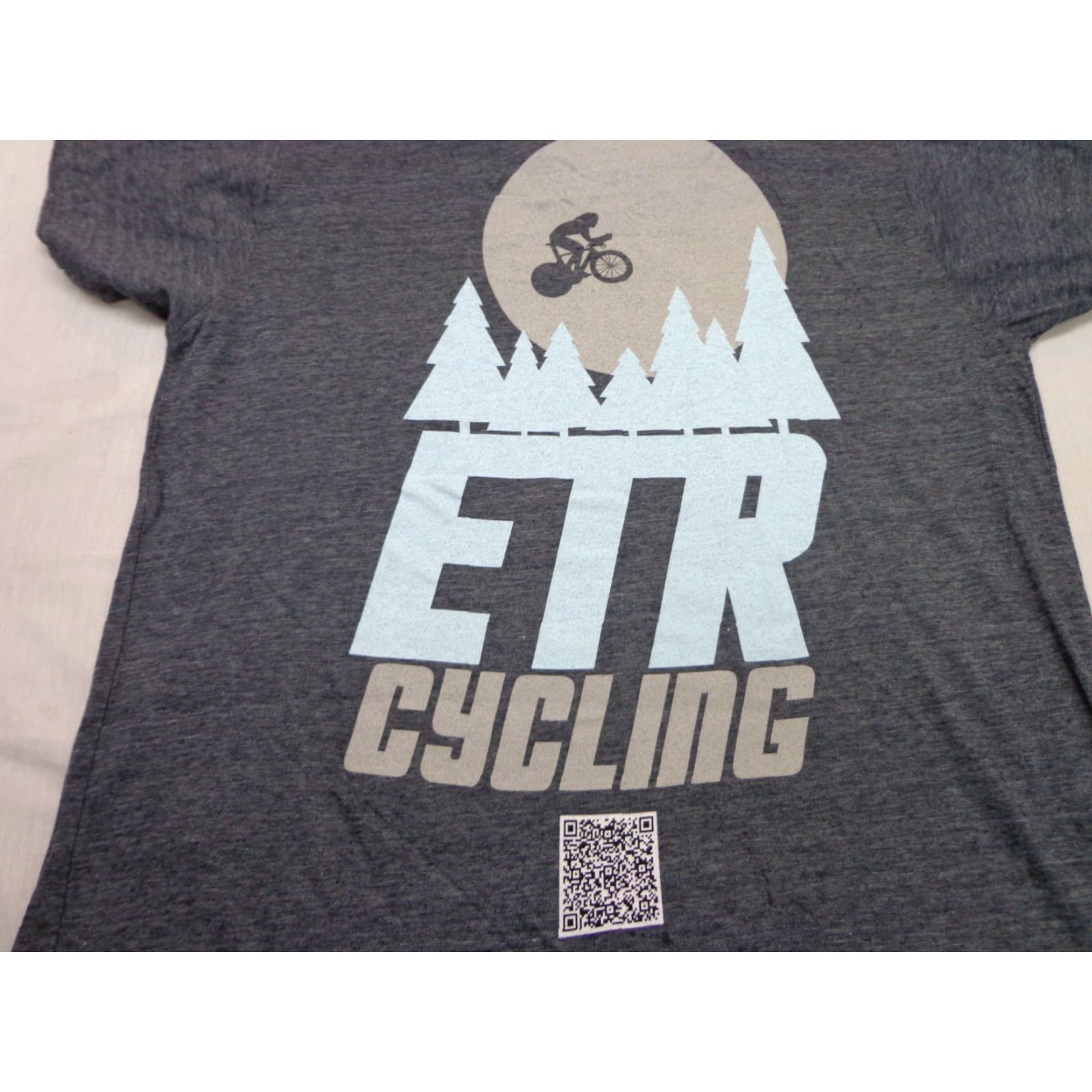 Tultex Tultex Enjoy The Ride Bicycle T Shirt Heather Blue Gray Medium Unisex Adults Graphic Tee Blue M Size M / US 6-8 / IT 42-44 - 2 Thumbnail