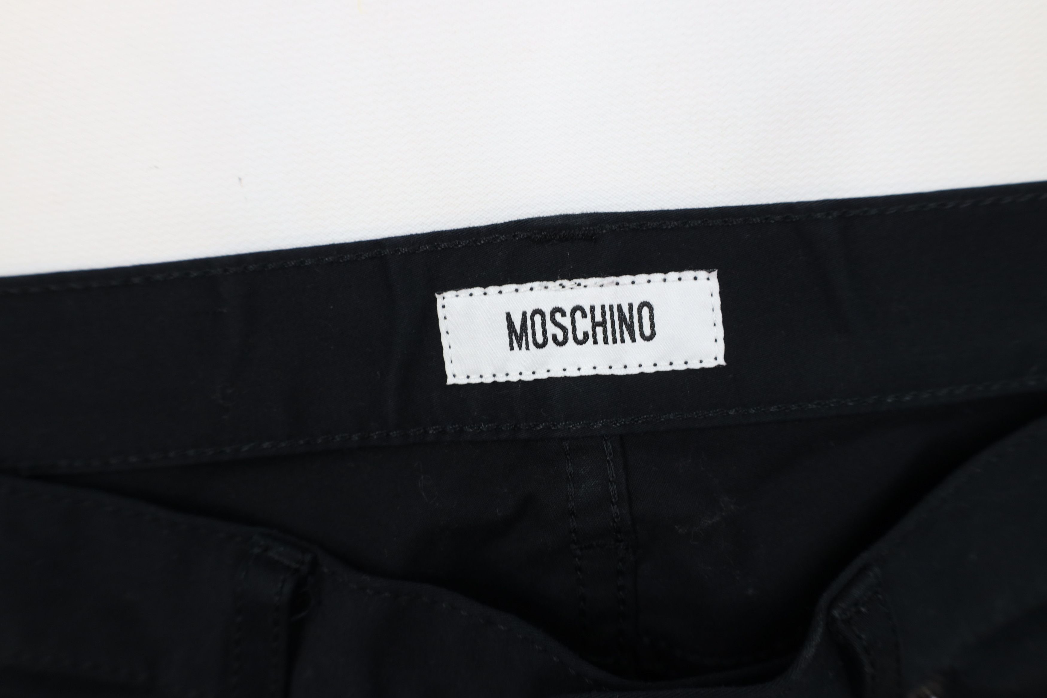 Moschino Moschino Flat Front Stretch Straight Leg Chino Pants Black Size US 32 / EU 48 - 7 Thumbnail