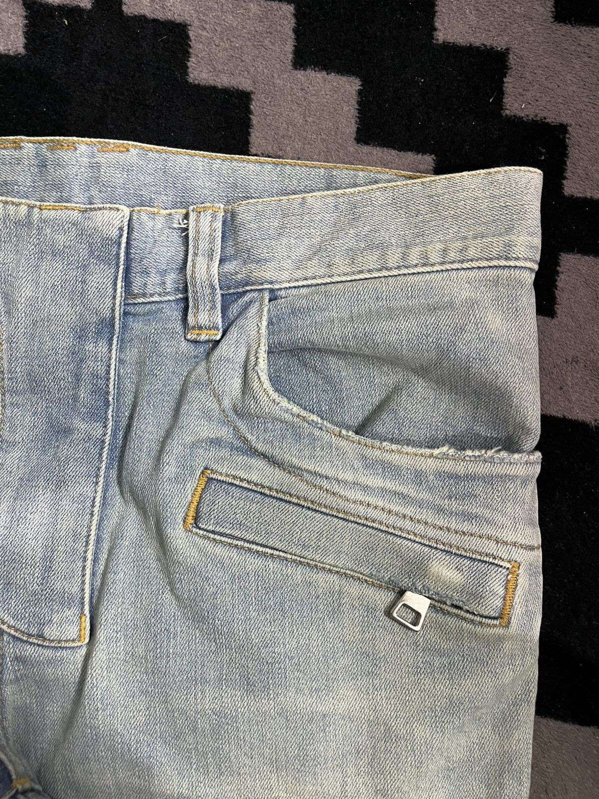 Balmain Balmain distressed blue biker jeans Size US 29 - 7 Thumbnail