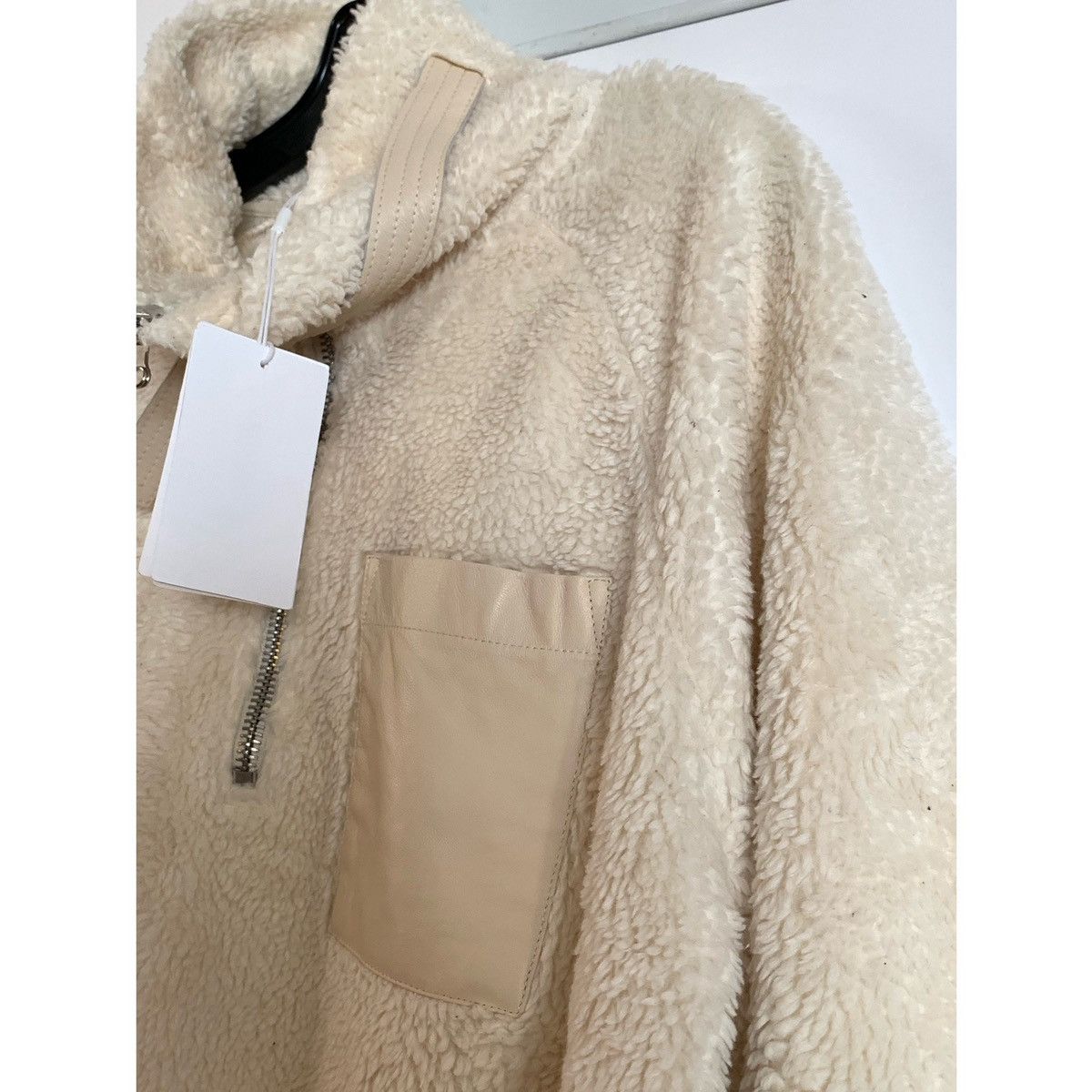 Helmut Lang HELMUT LANG SHAGGY FLEECE/LEATHER PULLOVER Size US XL / EU 56 / 4 - 16 Thumbnail