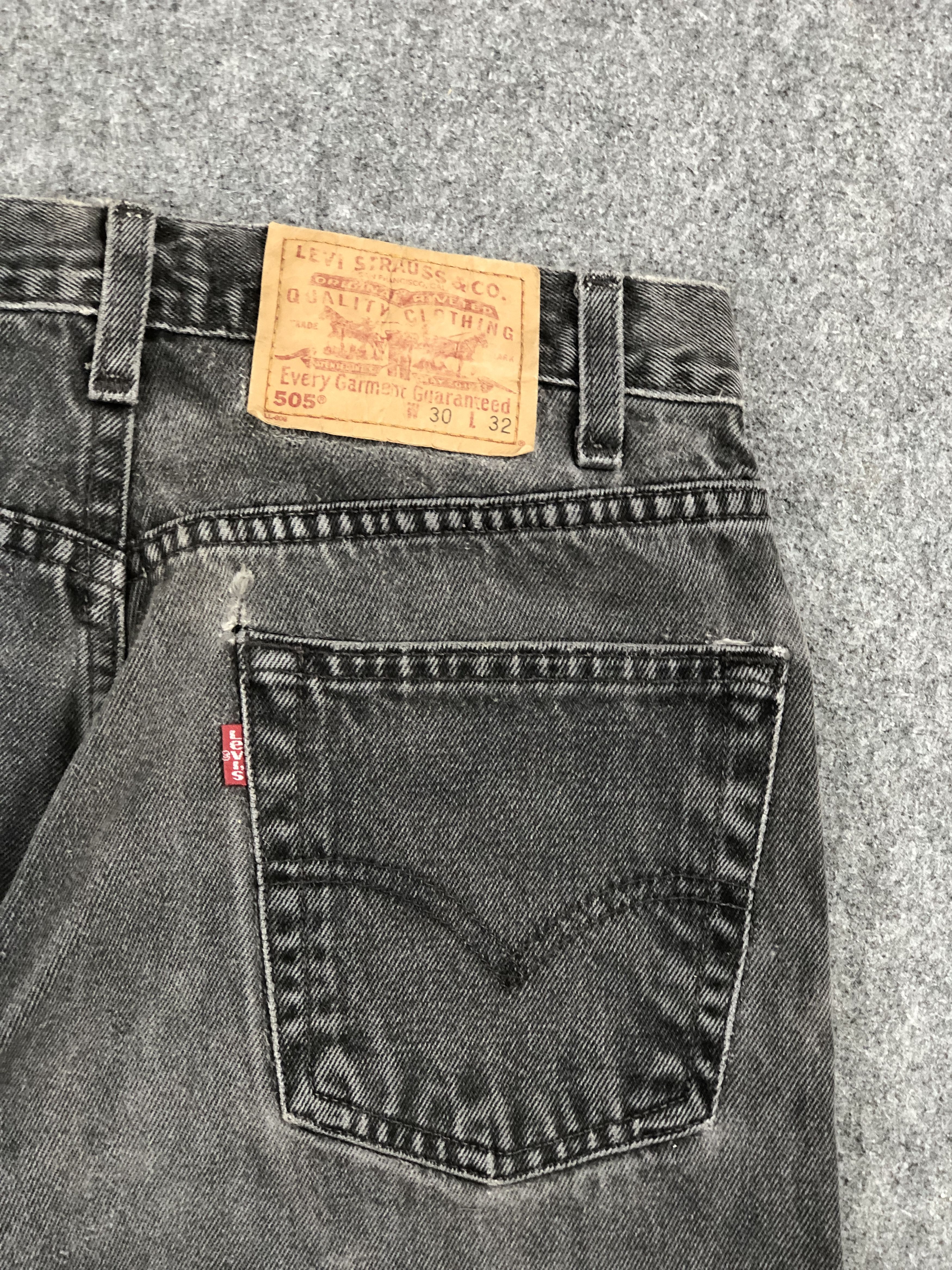 Levi's Vintage 90s Levis 505 Faded Black Jeans DP2264 Size US 28 / EU 44 - 13 Thumbnail