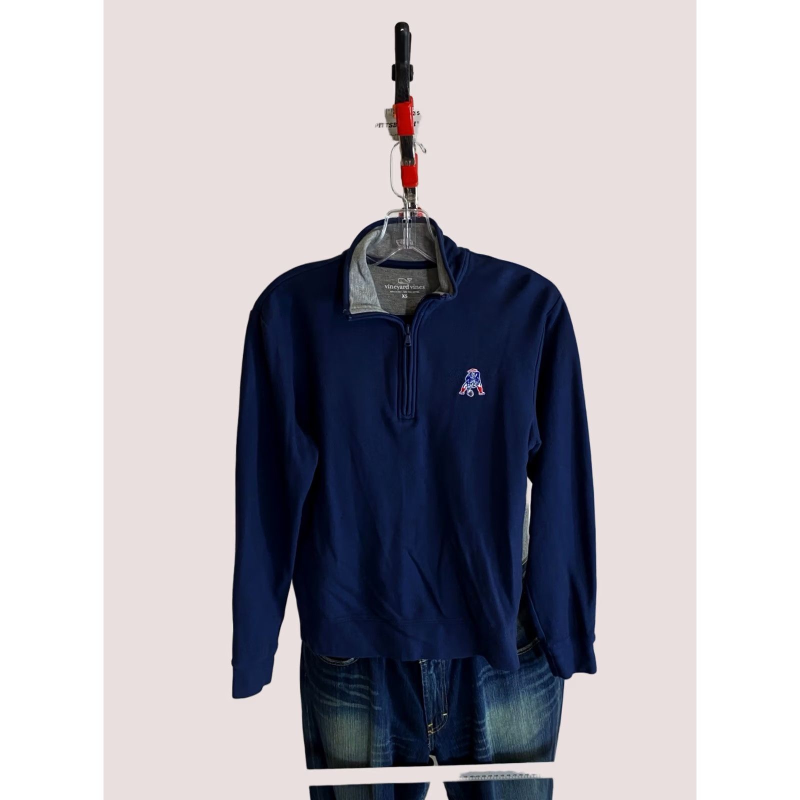 Vineyard Vines Vineyard Vines WOMEN’S New England Patriots Zip SWEATER XS Blue Size XS / US 0-2 / IT 36-38 - 1 Thumbnail