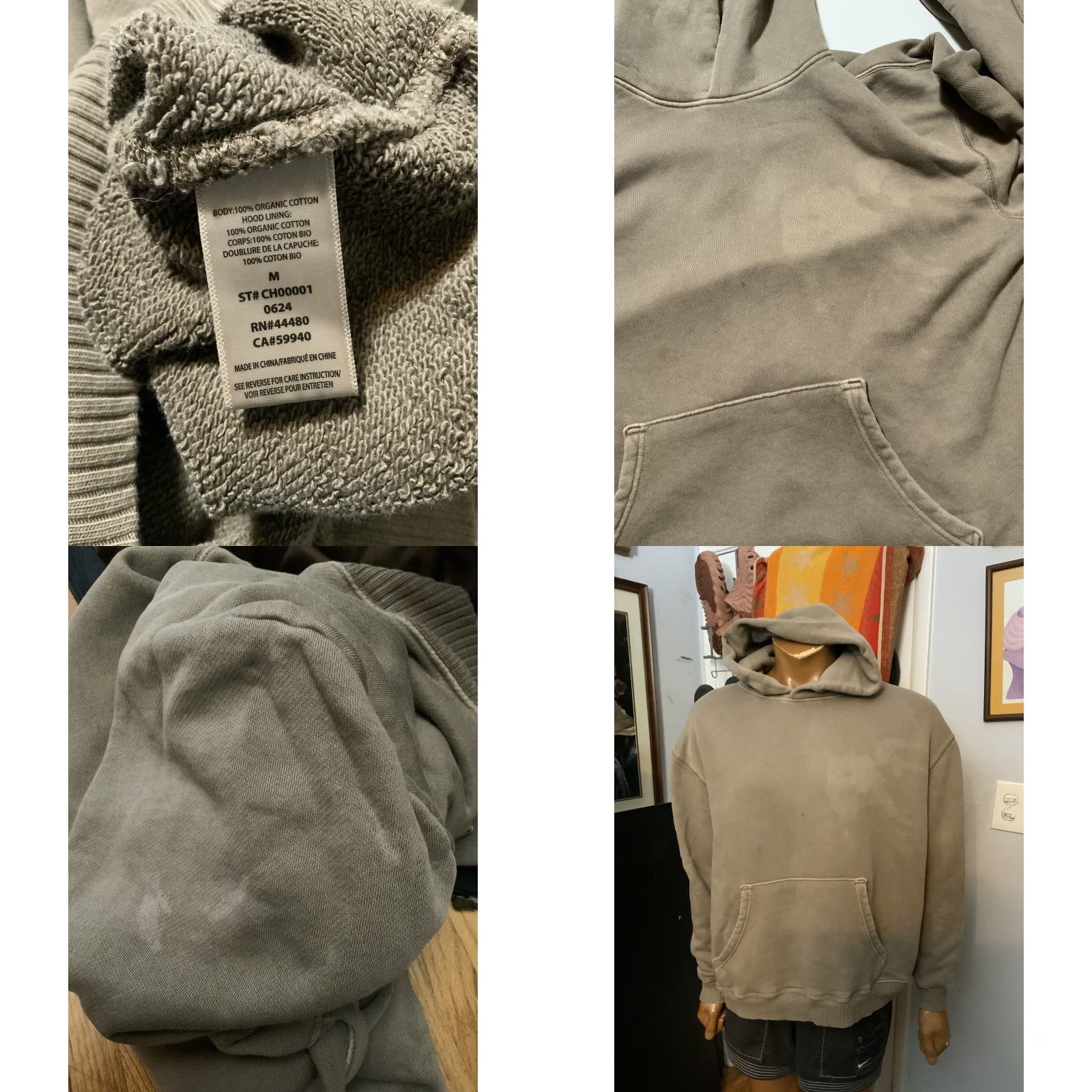 Elwood Elwood Core Earth Brown Heavyweight Organic Cotton Graphic Pullover Hoodie M Mens Hoodie Size US M / EU 48-50 / 2 - 8 Thumbnail