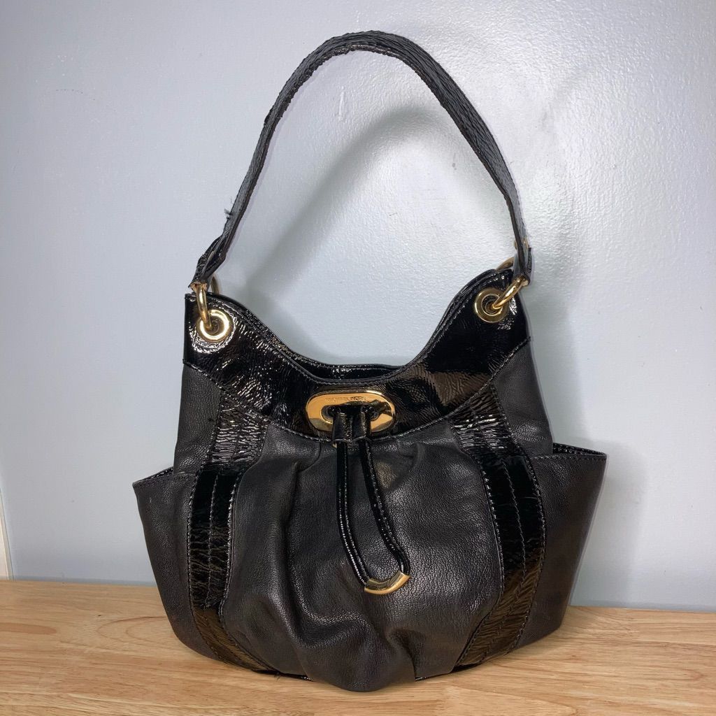 Michael Kors Michael Kors, Mixed Leather Drawstring Hobo Bucket Shoulder Bag Size ONE SIZE - 1 Thumbnail