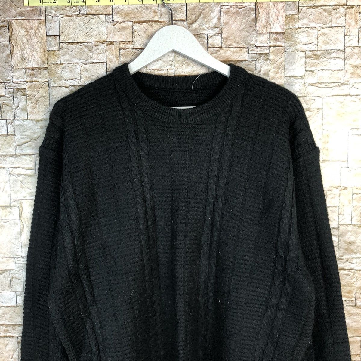 Homespun Knitwear × Japanese Brand × Vintage Japanese Brand Black cable Knitwear #A1082 Size US M / EU 48-50 / 2 - 5 Thumbnail