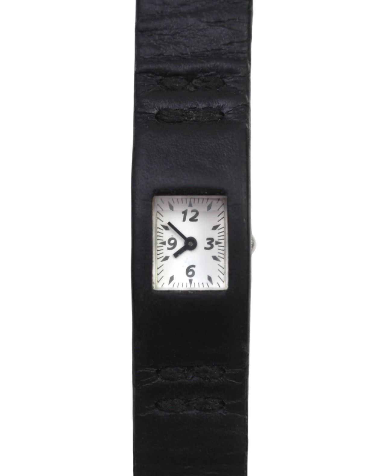 1996 CABANE de ZUCCA x SEIKO BLACK CHEWING GUM LEATHER WATCH