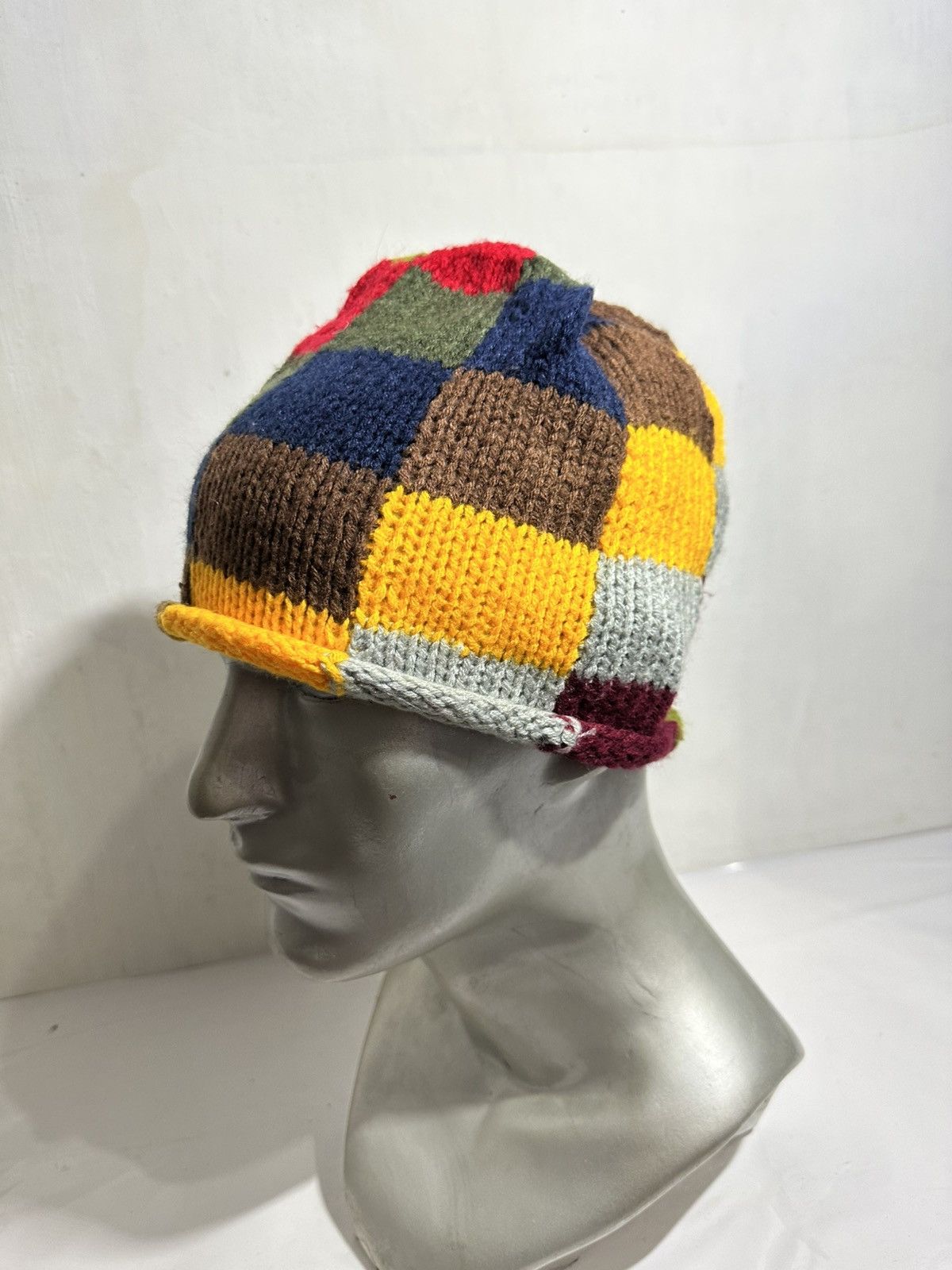 Handmade × Japanese Brand Hand Made Grace Multicolor Knitted beanie Hats Size ONE SIZE - 3 Thumbnail