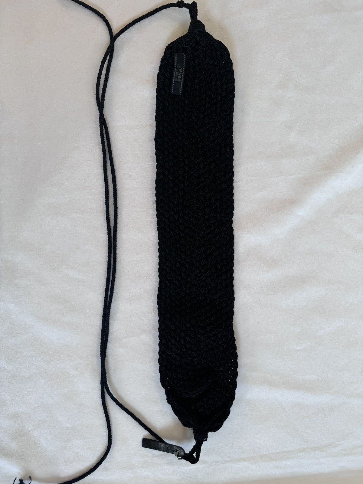 Prada VTG Prada Milano Handmade Crochet Cummerbund Tux Belt Knit Size ONE SIZE - 8 Thumbnail