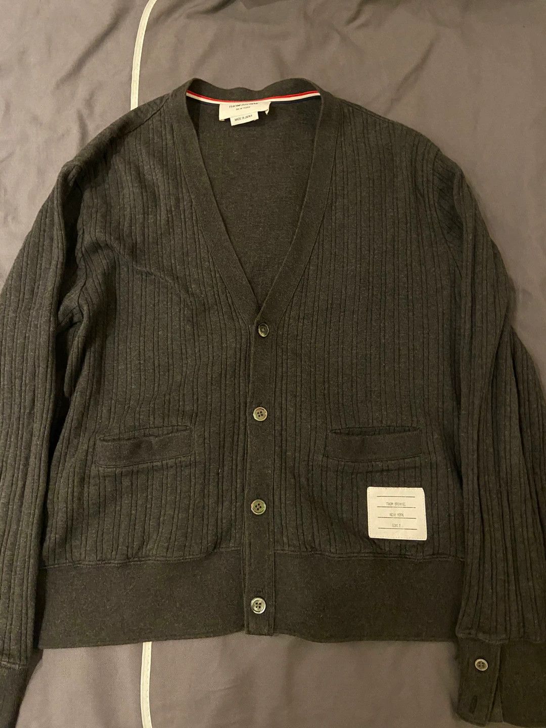 Thom Browne thom browne cardigan in dark gray Size US L / EU 52-54 / 3 - 1 Thumbnail