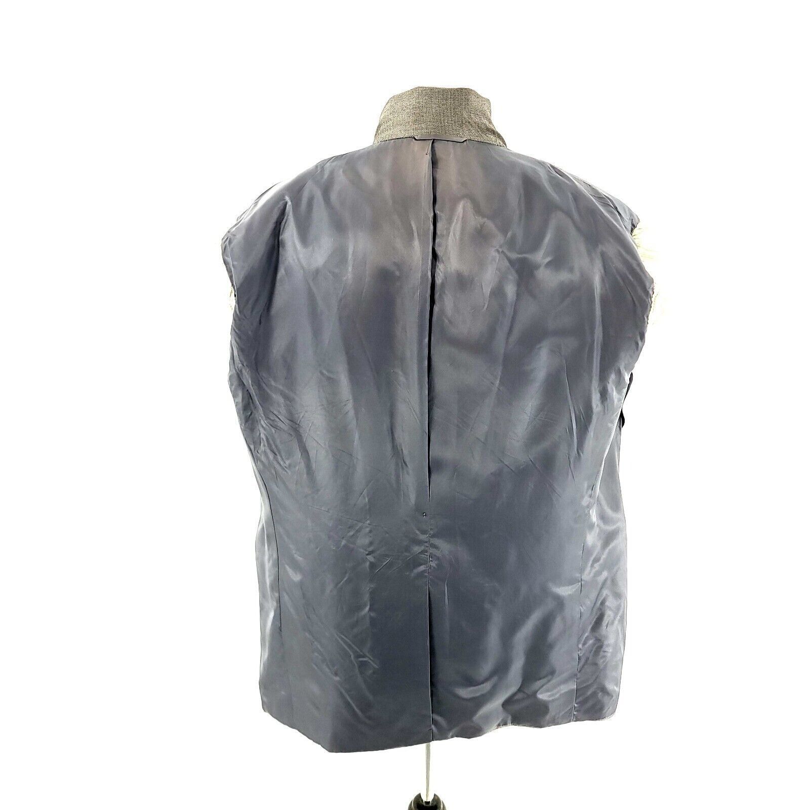 Hickey Freeman Hickey Freeman Neiman Marcus Wool 2 Button Gray Herringbone Size 42L - 13 Thumbnail