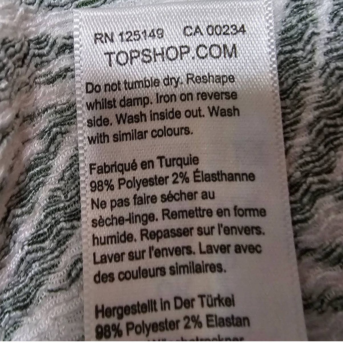 Topshop TopShop Mini Sundress Palm Leaf Pattern Tie Straps Size 8 Size M / US 6-8 / IT 42-44 - 6 Thumbnail