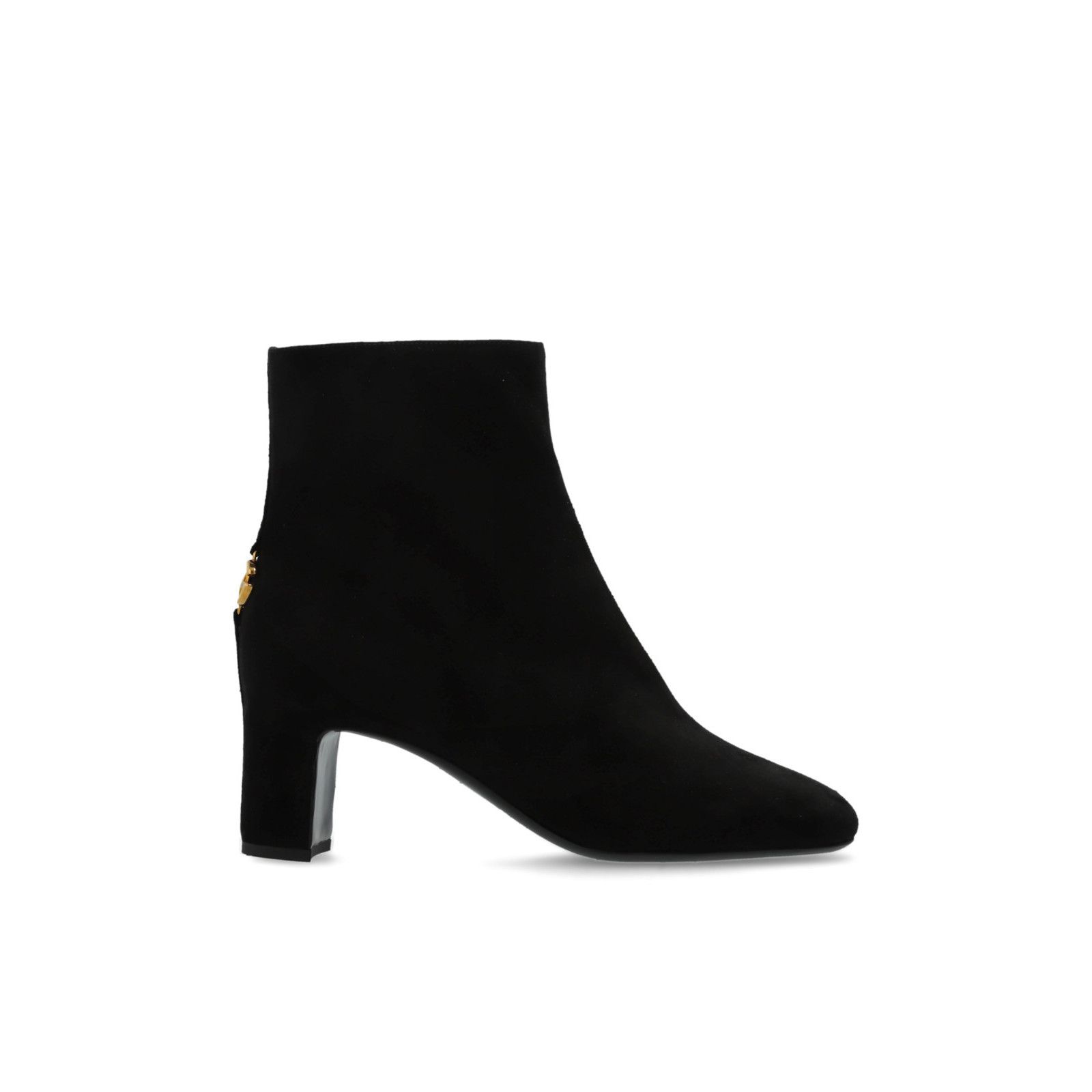 DOLCE&GABBANA Black Suede 90mm Heel Ankle Boots New & Authen