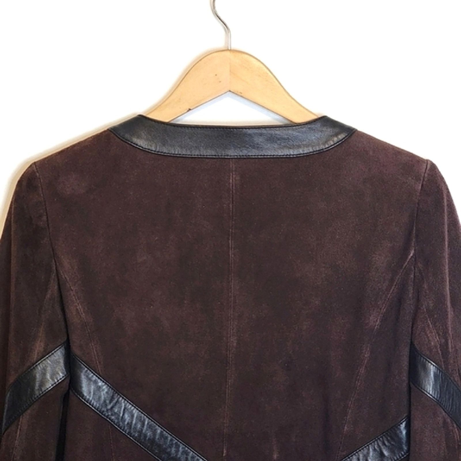 Nordstrom Nordstrom Studio 121 Brown Suede Leather Jacket Zip Front S Size S / US 4 / IT 40 - 10 Thumbnail