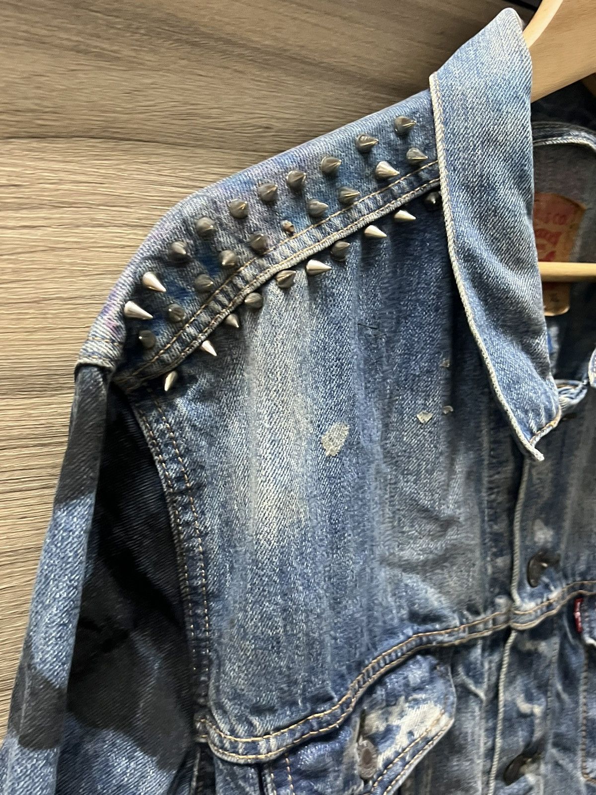 Levi's × Levi's Vintage Clothing × Punk and Yo Levi's vintage trucker denim with spikes punk rock Size US XL / EU 56 / 4 - 3 Thumbnail
