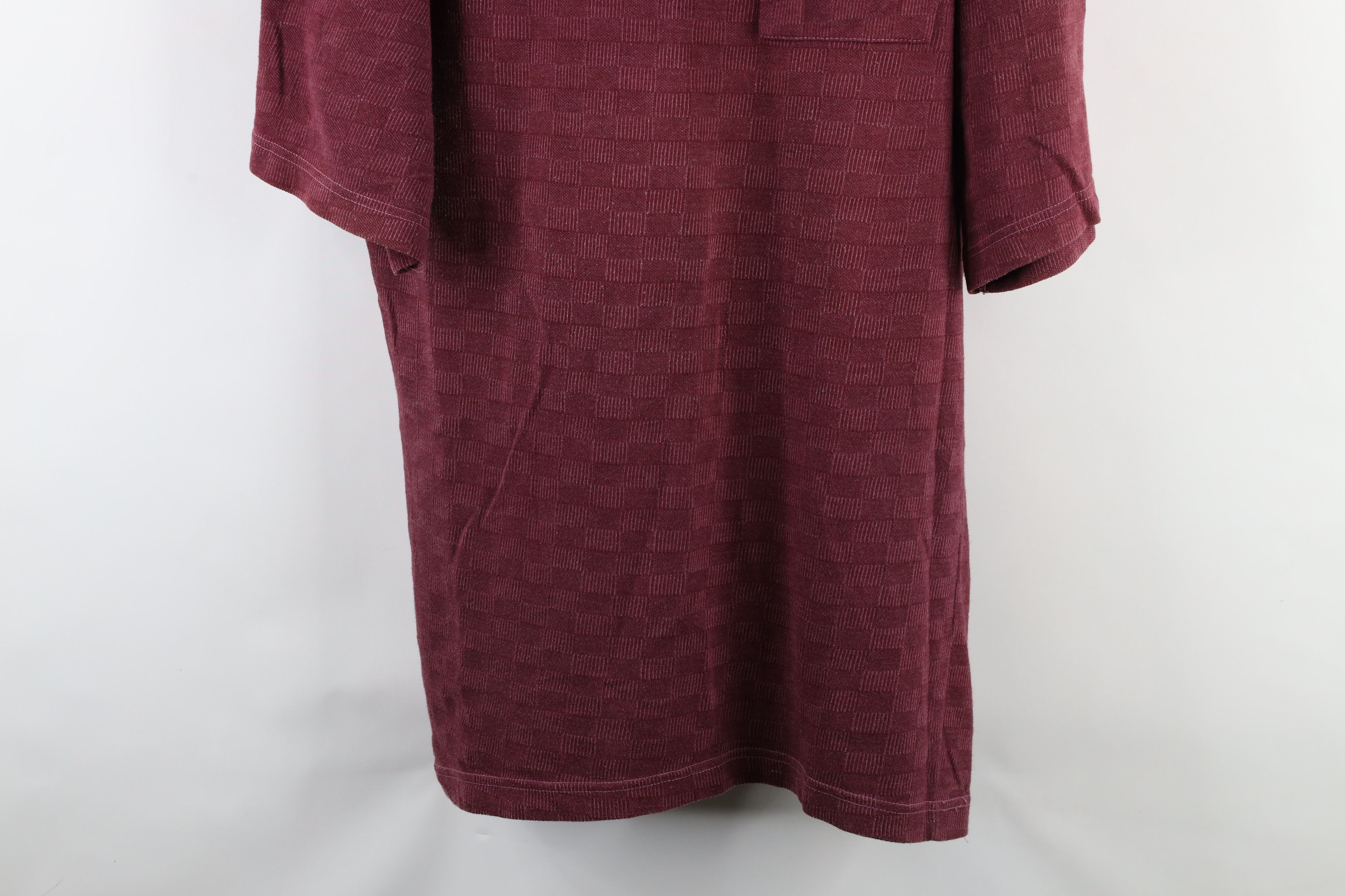 Vintage Vintage 90s Streetwear Fit Checkered Knit Pocket T-Shirt Red Size US L / EU 52-54 / 3 - 3 Thumbnail