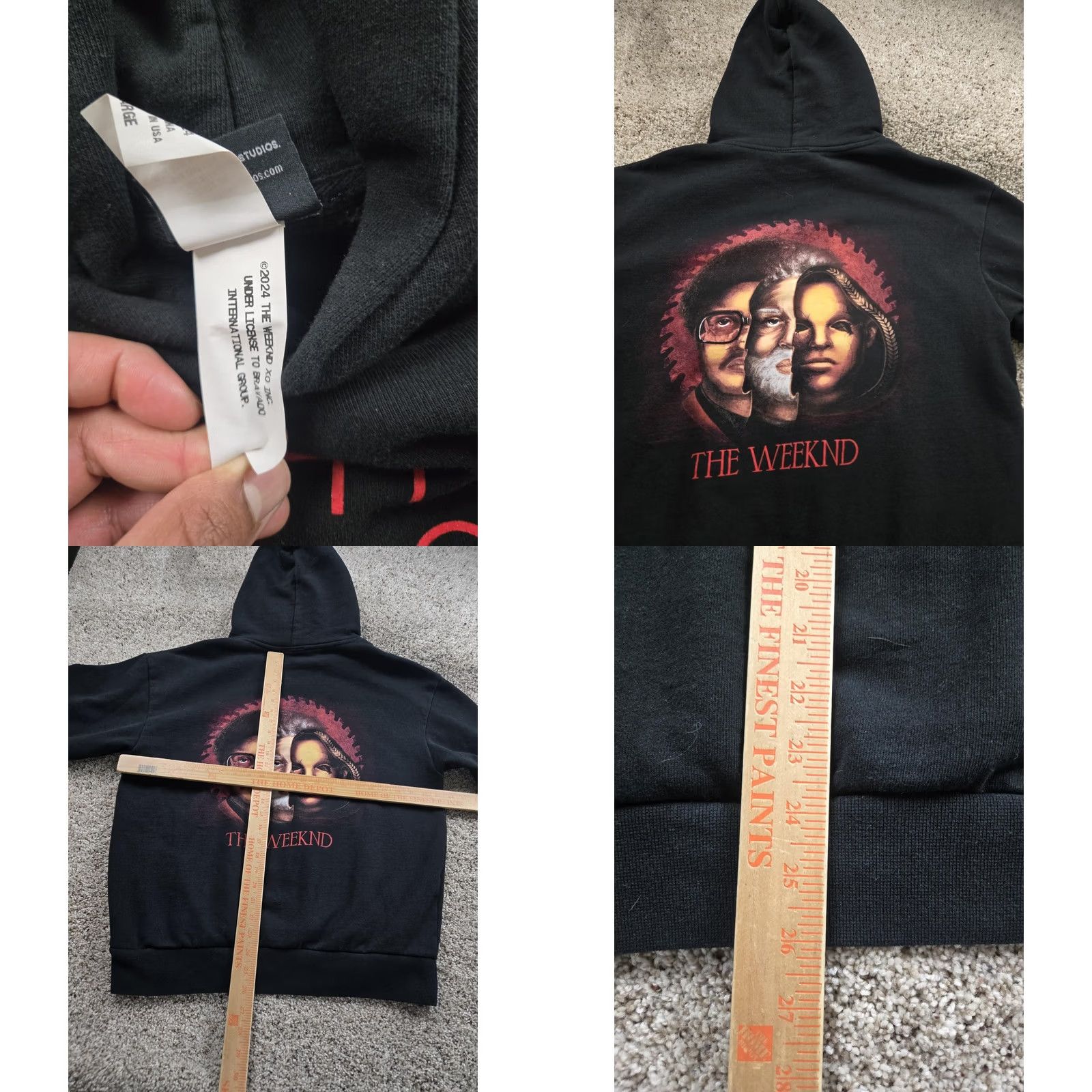 Vintage The Weeknd Nightmare Trilogy Hoodie Mens L Black Halloween Horror Nights Size US L / EU 52-54 / 3 - 8 Thumbnail