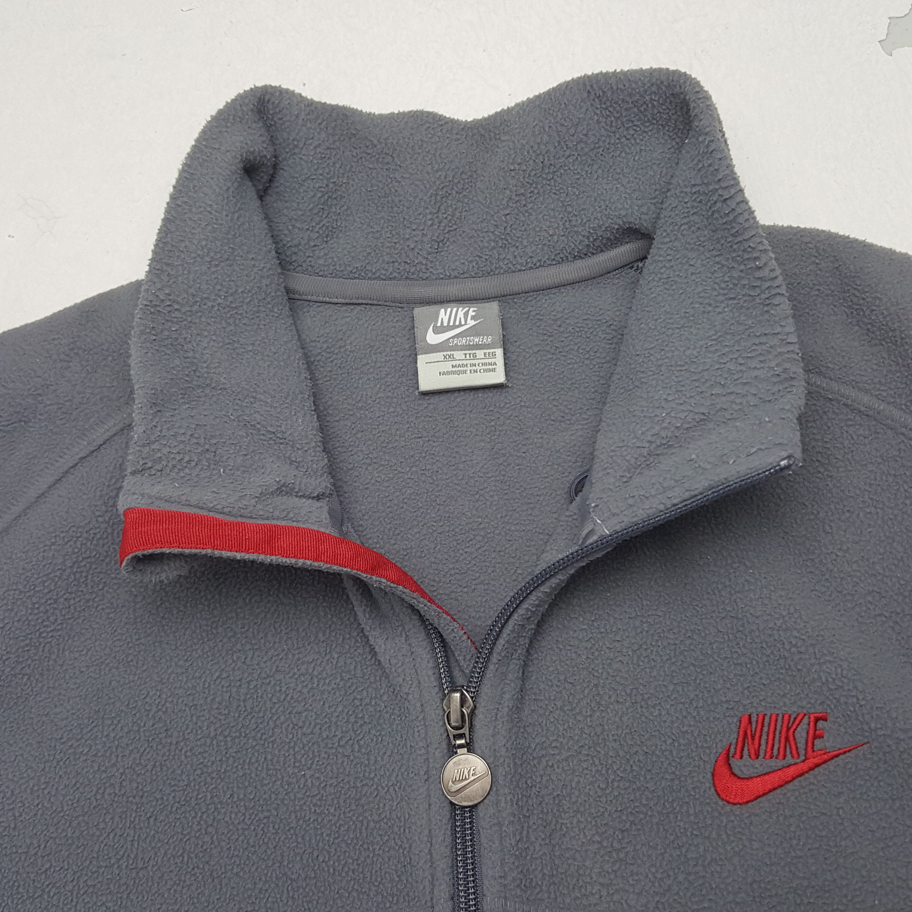 Nike × Vintage Vintage Nike Fleece Zipper Sport Sweater Jacket Size US L / EU 52-54 / 3 - 4 Thumbnail