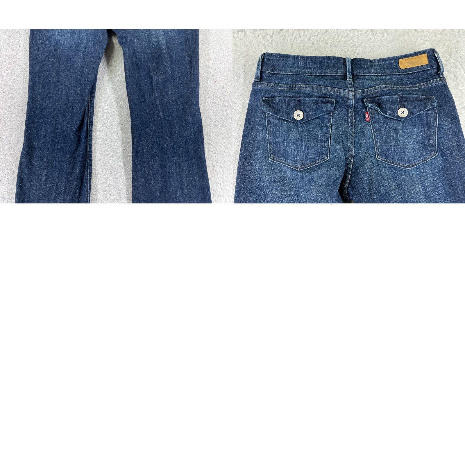 Lee Lee Jeans Womens 8 Blue Denim Flared Mid Rise 27x31 Regular Inseam 31 in 5-Pocket Zipper Cotton Denim Jeans Size 30" / US 8 / IT 44 - 10 Thumbnail