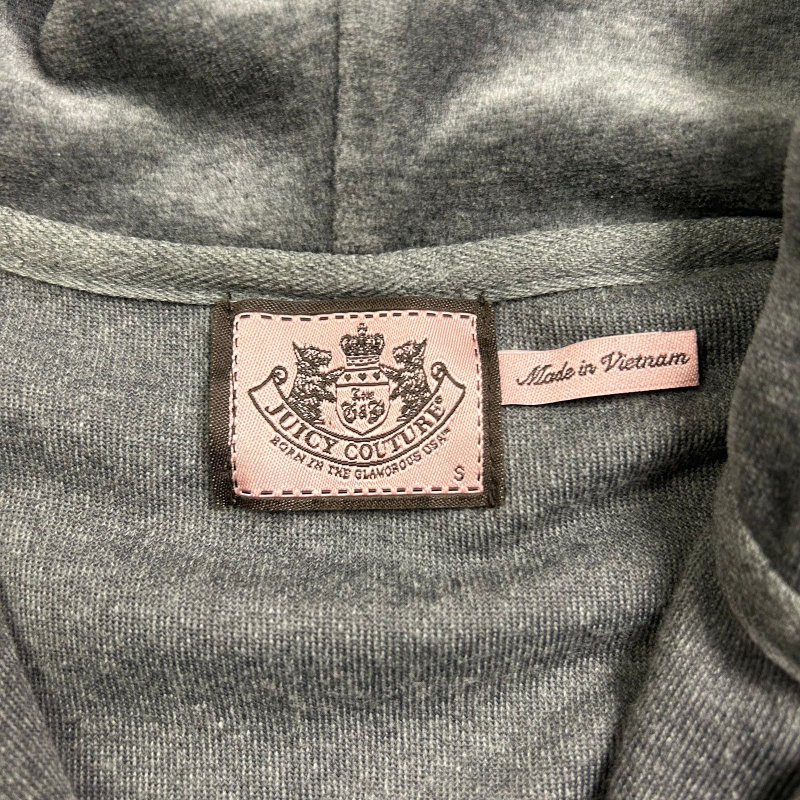 Juicy Couture Juicy Couture Rhinestone Encrusted Velour Robertson Hoodie Size S / US 4 / IT 40 - 3 Thumbnail