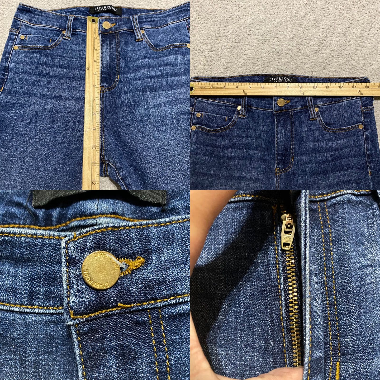 Vintage Liverpool Jeans Womens sz 6 Blue Denim High Rise Ankle Skinny Jeans Size 28" / US 6 / IT 42 - 8 Thumbnail