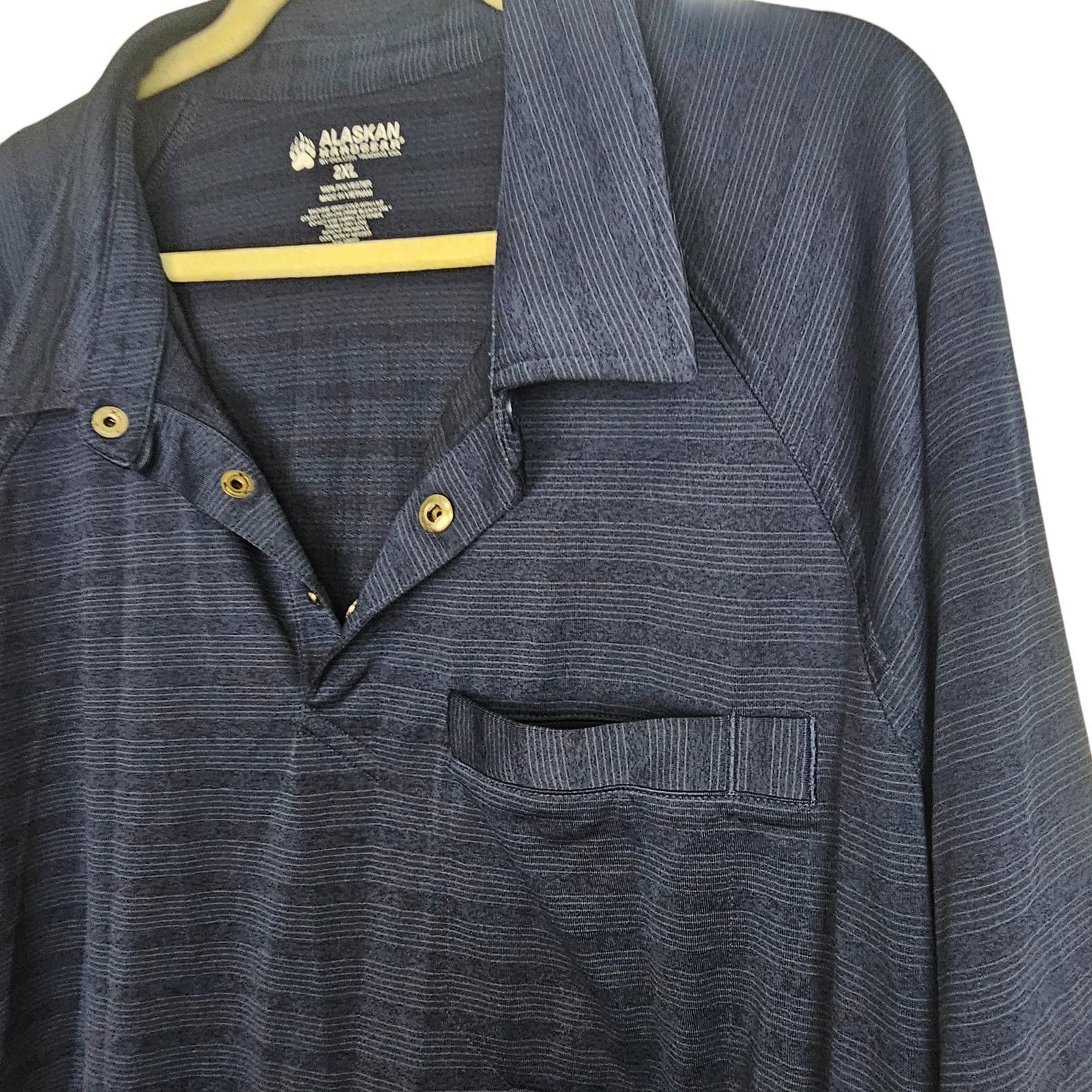 Duluth Trading Company Alaskan Hardgear Polygiene Striped Polo Shirt 2XL Minimalist Size US XXL / EU 58 / 5 - 7 Thumbnail