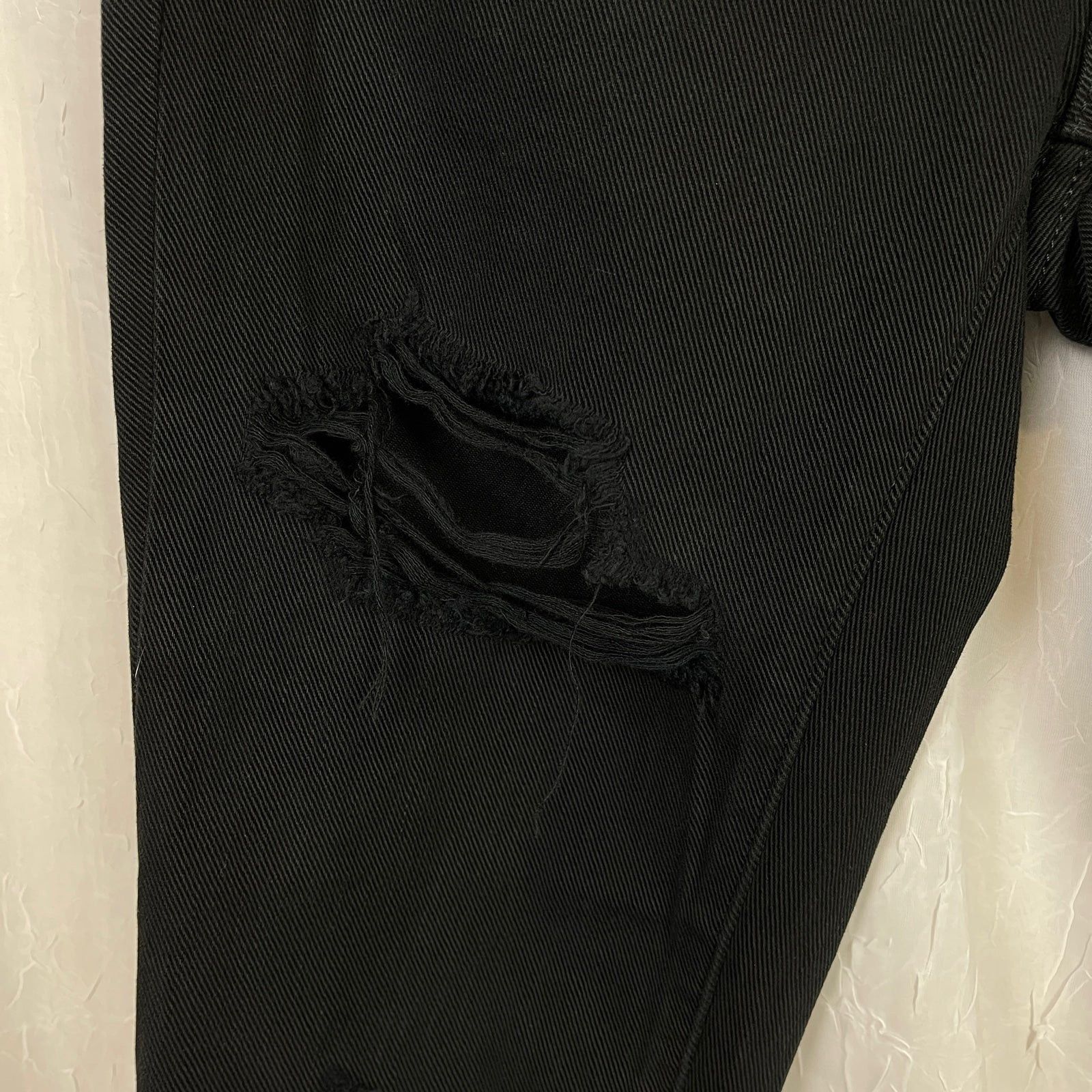 Gap Gap 1969 Black Ripped Girlfriend Denim Jeans Size 24r NWT Size 24" / US 00 / IT 34 - 9 Thumbnail
