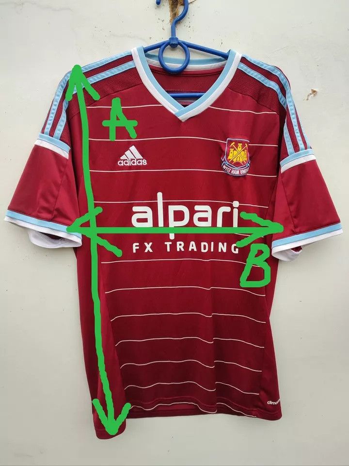 Other WEST HAM UNITED 2014 2015 HOME FOOTBALL Kit SHIRT SOCCER Size US S / EU 44-46 / 1 - 12 Thumbnail