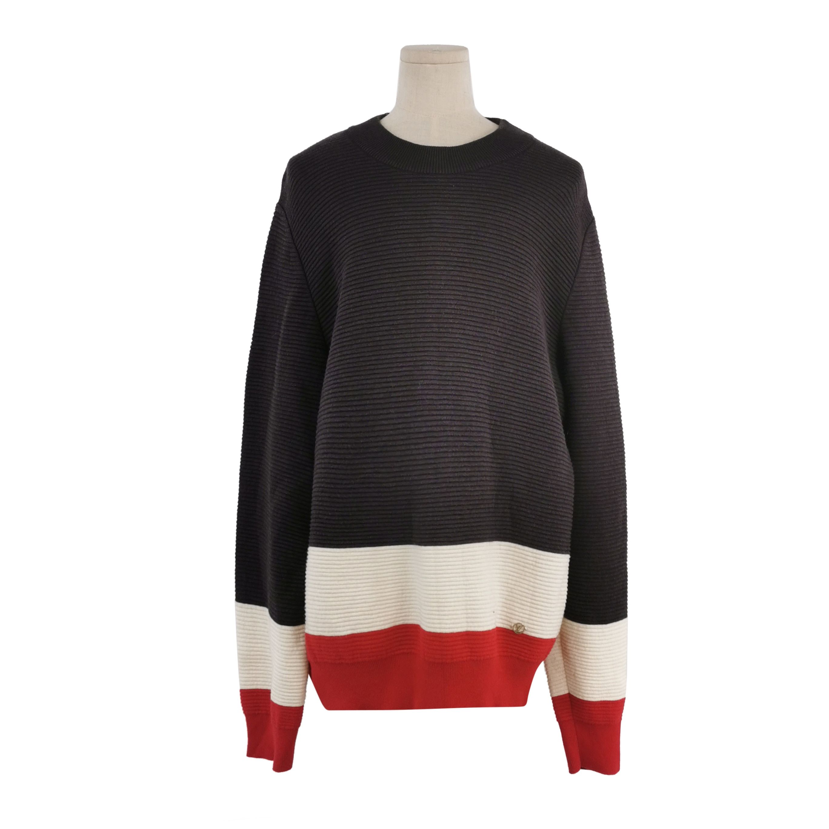 Louis Vuitton Louis Vuitton L Size Color Block Logo Sweater Size US L / EU 52-54 / 3 - 1 Thumbnail