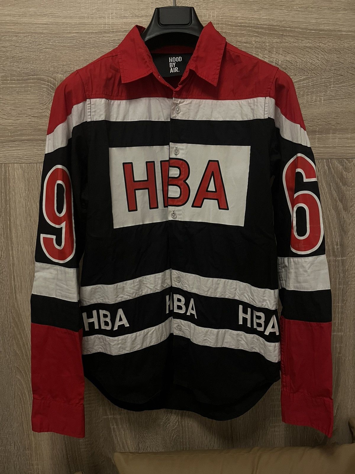 Hood By Air HOOD BY AIR HBA SS14 HOCKEY BUTTON DOWN SHIRT