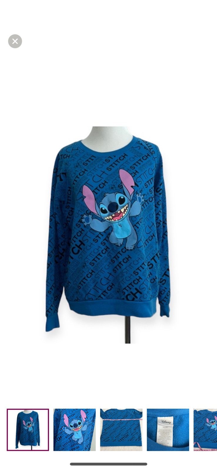 Disney Disney Stitch medium crewneck‎ sweatshirt Size M / US 6-8 / IT 42-44 - 1 Thumbnail